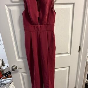 Topshop Rose Red Jumpsuit
